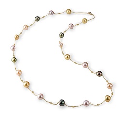 Multi-Colored Tahitian Pearl Necklace