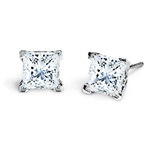 Princess Cut Diamond Earrings
