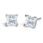 Princess Cut Diamond Earrings