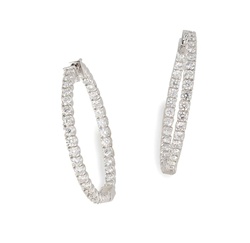 Diamond Hoop Earrings