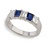 Wedding Band Sapphire and Diamond