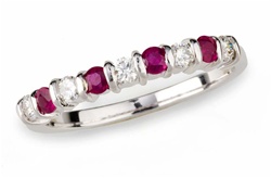 Diamond and Ruby Wedding Band