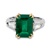 Colored Stone Ring Emerald and Diamond